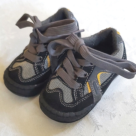 The Children's Place Other - Children's Place Black Grey Lace Up Sneakers Tennis Shoes Baby Size 4